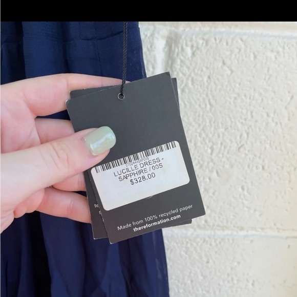 Reformation Lucille Dress sapphire wrap NEW with tags! - Picture 5 of 7